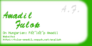 amadil fulop business card